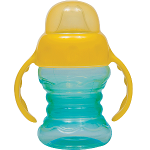 Copo de treinamento com alça removível e bico de silicone buba azul/ amarelo