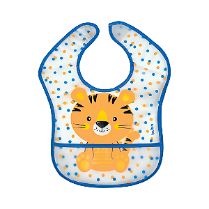 Babador infantil impermeável com bolso tigrinho buba