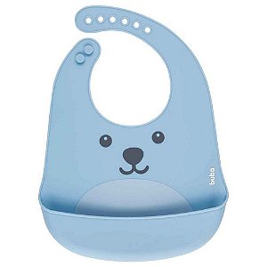 Babador de silicone infantil gumy azul
