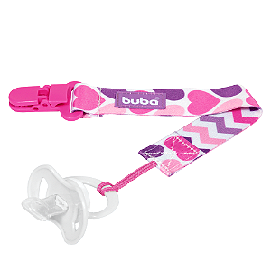 Prendedor de chupeta corações buba