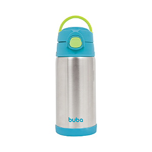 Garrafa térmica infantil em inox buba 400ml azul