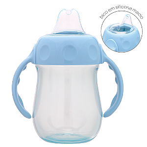 Copo de treinamento com alça azul buba