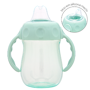 Copo de treinamento com alça verde buba