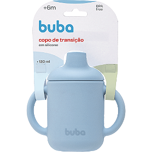 Copo em silicone azul buba