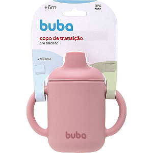 Copo em silicone rosa buba