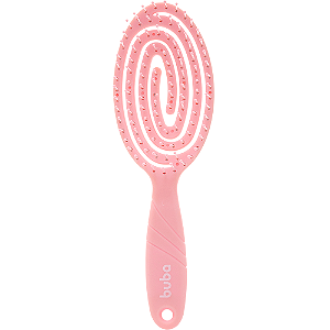Escova de cabelo flexi comfort rosa buba