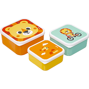 kit 3 potinhos buba zoo leão