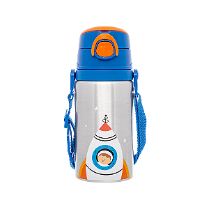 Garrafinha de aluminio aventuras astronauta buba