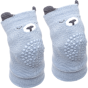 Joelheira antiderrapante urso azul buba