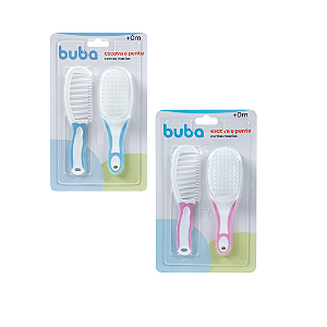 Escova e pente cerdas macias buba