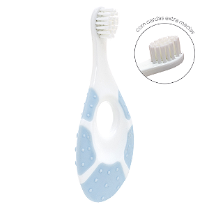Escova de dente primeiros dentinhos buba azul