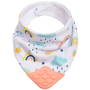 Bandana com mordedor arco-iris e abelha Buba