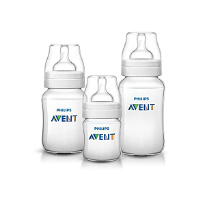 Kit de Mamadeiras anticólica 125ml + 260ml + 330ml Avent