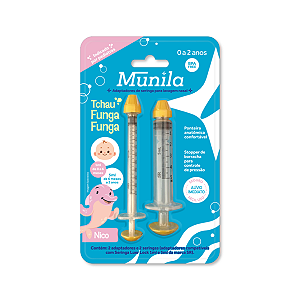Kit Seringa para lavagem nasal recém-nascido com 2 seringas munila
