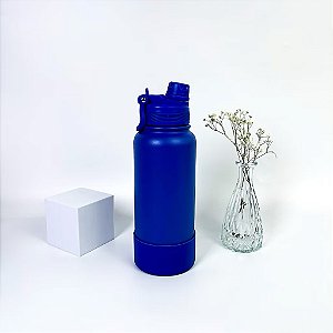 Garrafa témica dois bicos 800ml azul marinho