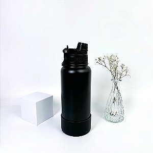 Garrafa témica dois bicos 800ml preta