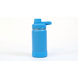 Garrafa térmica em inox sem canudo 350ml azul