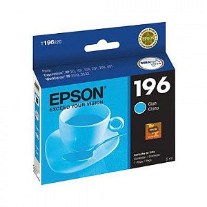 Cartucho de Tinta Epson 196 Ciano T196220 BR Original