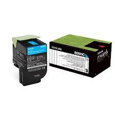 Cartucho de Toner Lexmark  808HC / 80C8HC0 Azul Original 3K