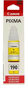 Refil Canon GI-190 Amarelo Original Para Canon G1100, G1110, G2100, G2110, G3100, G3102, G3110, G3111, G4100, G4110, G4111 - CX 1 UN