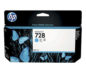 Cartucho de Tinta HP 728 Ciano F9K17A Original 300ml