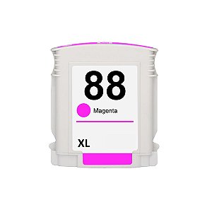 Cartucho de Tinta Mecsupri Compatível com HP 88XL Magenta C9392AL