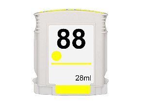 Cartucho de Tinta Mecsupri Compatível com HP 88XL Amarelo C9393AL