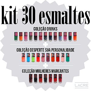 Kit Power Lacrador: 30 Esmaltes Lacre Selecionados