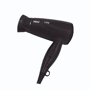 Secador de Cabelos Mini Preto + Necessaire – Bivolt e Dobrável - Lizz Professional