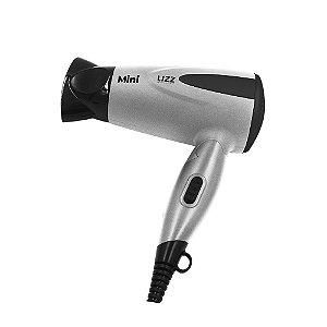 Secador de Cabelos Mini Prata + Necessaire – Bivolt e Dobrável - Lizz Professional