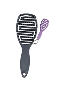 Escova de Cabelo Maya para Cachos Cinza + Chaveiro