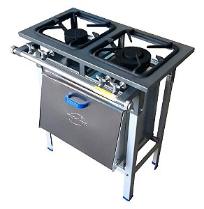 Fogão 2 Bocas Com Forno Industrial Metalnox