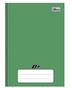 Caderno capa dura brochura universal  pequeno - verde 48 folhas