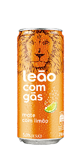 Chá Mate Leão Limão com Gás Lata 290ml (Fardo/Pack com 6)