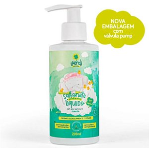 Sabonete Liquido e Shampoo 100% Natural Espuma de Vapor com Oleo Essencial de Menta - Verdi