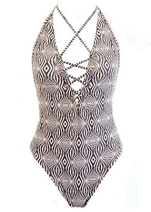 Maiô Cavado Decote Ilhós Safari