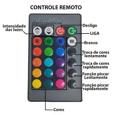 LÂMPADA DE FESTA RGB C/ CONTROLE REMOTO RIXME