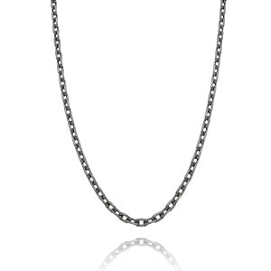 Colar Choker Elos Pequenos em Ródio Negro