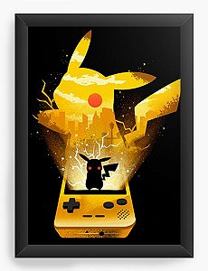 Quadro Decorativo A4 (33X24) Geekz Pokemon Pikachu - Loja Nerd e Geek - Presentes Criativos