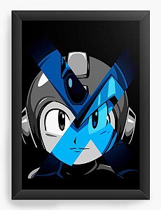 Quadro Decorativo A4 (33X24) Geekz Mega Man - Loja Nerd e Geek - Presentes Criativos