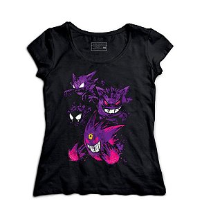 Camiseta Feminina Pokemon Gengar - Loja Nerd e Geek - Presentes Criativos