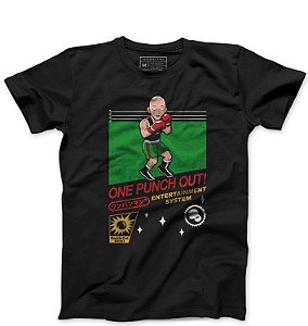 Camiseta Masculina One Punch out - Loja Nerd e Geek - Presentes Criativos