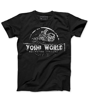 Camiseta Masculina Yoshi World - Loja Nerd e Geek - Presentes Criativos