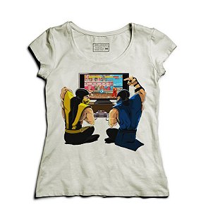 Camiseta Feminina Scorpion Street Fighter - Loja Nerd e Geek - Presentes Criativos