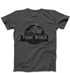 Camiseta Masculina Yoshi World - Loja Nerd e Geek - Presentes Criativos