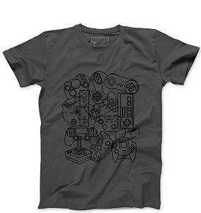 Camiseta Masculina Controles - Loja Nerd e Geek - Presentes Criativos