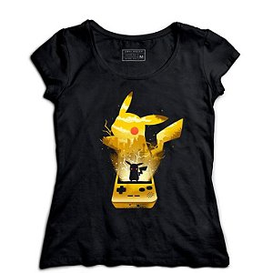 Camiseta Feminina Pokemon Pichachu - Loja Nerd e Geek - Presentes Criativos