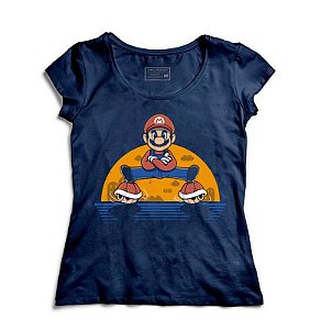 Camiseta Feminina Super Plumber Split   - Loja Nerd e Geek - Presentes Criativos