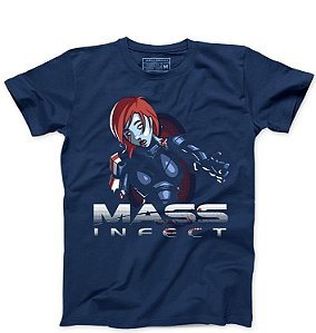 Camiseta Masculina Mass Infect   - Loja Nerd e Geek - Presentes Criativos