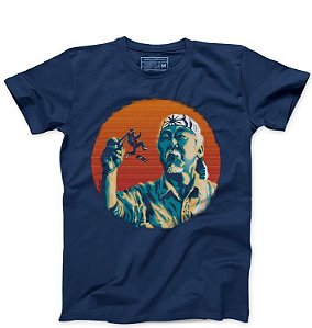 Camiseta Masculina Mr. Miyagi & Marty McFly   - Loja Nerd e Geek - Presentes Criativos